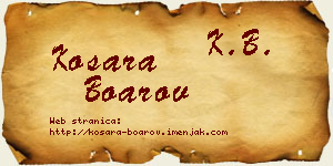 Kosara Boarov vizit kartica